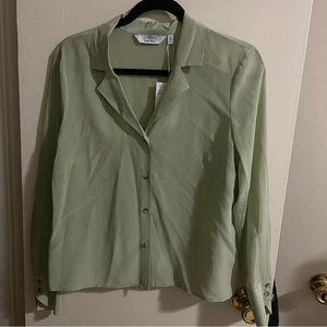& Other Stories Mint Green Fitted Shirt